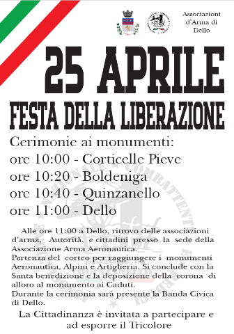 25 aprile 2022 - Festa della Liberazione